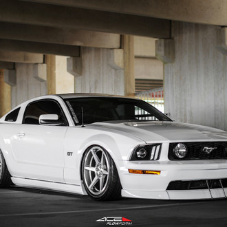 Air Lifted Mustang GT with Stylish Ground Effects - Photo by ACE Alloy