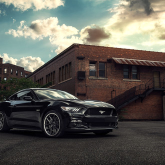 Rohana RC9 Custom Wheels on a Black Ford Mustang GT - Photo by Rohana Wheels