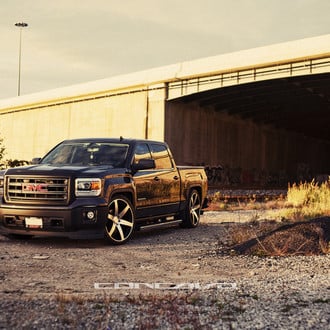 Beautiful Lowered GMC Sierra On Concavo Custom Wheels - Photo by Concavo