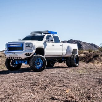 Body Lift and Off-Road Parts Reveal the Best Spirit of White GMC Sierra ...