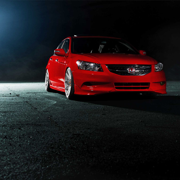 Custom Body Kit on Red Honda Accord - Photo by Vossen