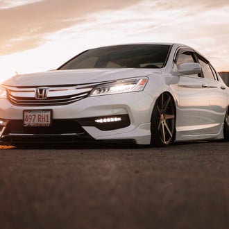 Honda Accord Slammed to the Ground on Rohana Custom Wheels - Photo by Rohana Wheels