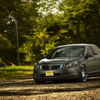 Gray Honda Accord with Chrome Grille - Photo by Vossen