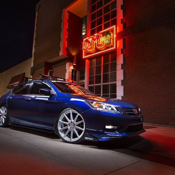 Blue Honda Accord with Custom Front Lip - Photo by Niche