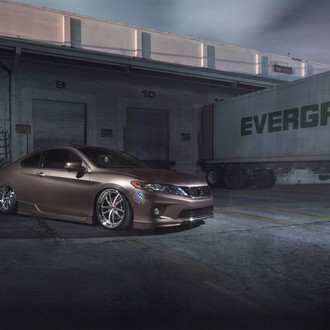 Custom Stanced Brown Honda Accord - Photo by Avant Garde Wheels