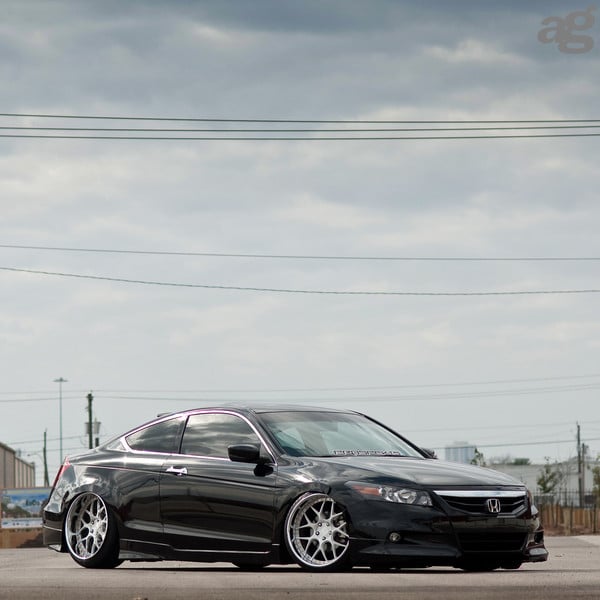 Black Honda Accord with Custom Front Bumper - Photo by Avant Garde Wheels