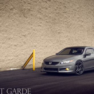Front Bumper with Fog Lights on Gray Honda Accord - Photo by Avant Garde Wheels