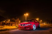 Custom Red Honda Accord Rocking Silver JR Wheels