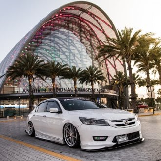 Great Contrast: White Honda Accord Sits on Matte Black Custom Rims ...