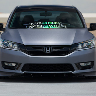 Gray Matte Honda Accord with Custom LED Headlights - Photo by Vossen