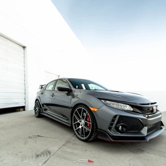 Gray Honda Civic with Custom Body Kit - Photo by Ace Alloy