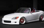 Exotic BBS Wheels Adorning White Convertible Honda S2000