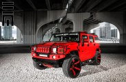 Red Hummer H2 With Off-road Mods by Exclusive Motoring