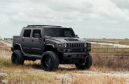 Mean-looking Hummer H2 SUT With a Lift and Fuel Off-road Wheels