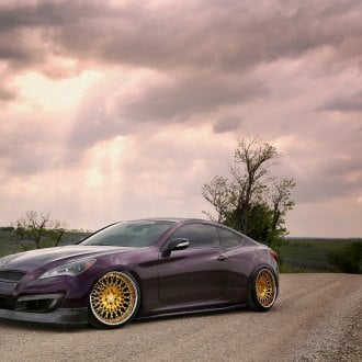 Stylish Blacked Out Hyundai Genesis Coupe on Chrome CV3R Vossen Rims ...