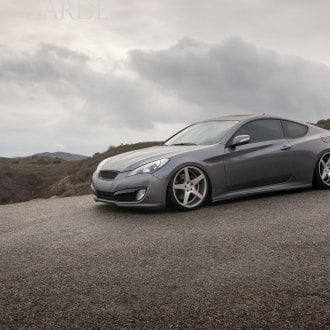 Stanced Out Black Hyundai Genesis Coupe Featuring Chrome Concept One ...