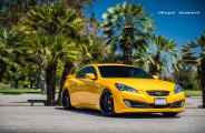 Custom Yellow Hyundai Genesis Coupe with Sparkle