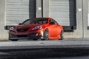 Red Hyundai Genesis Coupe in Disguise