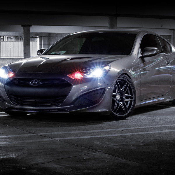 Avant Garde M368 Custom Wheels on a Black Genesis Coupe - Photo by Avant Garde