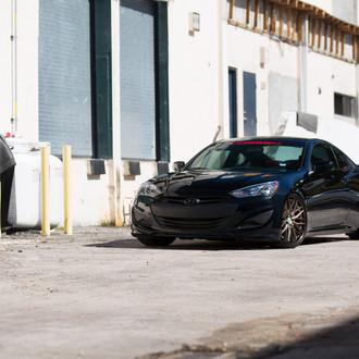 Vossen X Work Custom Wheels on Black Hyundai Genesis Coupe