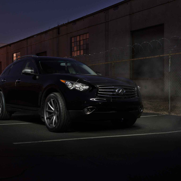 Black Infiniti FX35 with Custom Headlights - Photo by Vossen