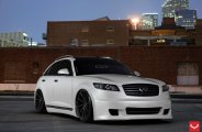 Magnetic Styling Tweaks for White Lowered Infiniti FX45