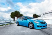 Baby Blue Infiniti G35 Proudly Wears Custom Grille with Emblem and More