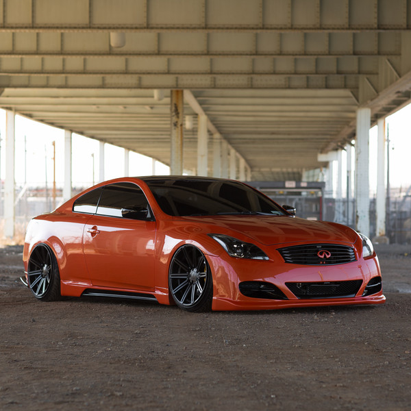 Custom Stanced Orange Infiniti G37 - Photo by Vossen