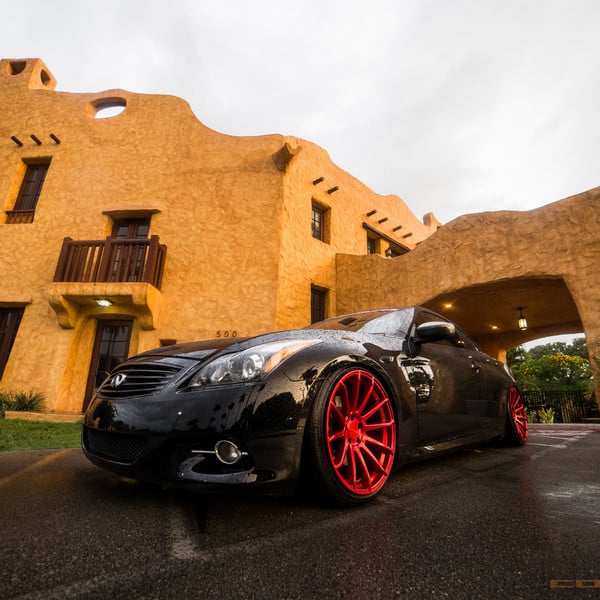 Black Stanced Infiniti G37 with Concavo Wheels - Photo by Concavo Wheels