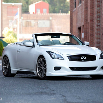 Custom White Convertible Infiniti G37 - Photo by Vossen