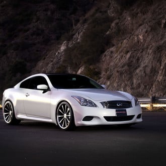 White Pearl Infiniti G37 on Vossen Wheels - Photo by Vossen