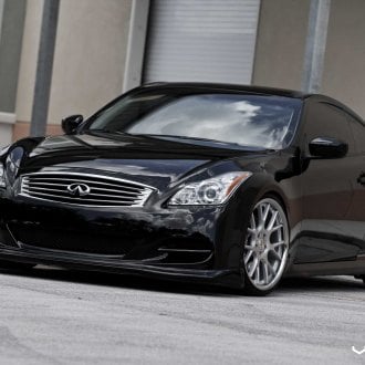 Stanced and Clean - Diamond White Infiniti G37 Coupe Sitting on Vossen ...