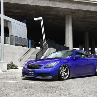 Slammed Blue Infiniti G37 Dressed Up in Aftermarket Goodies