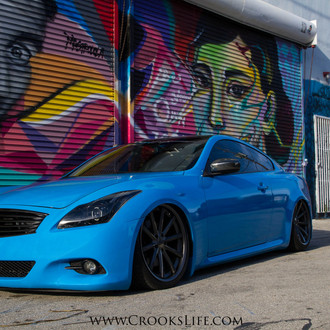 Blue Infiniti G37 with Dark Smoke Halo Headlights - Photo by Jimmy Crook