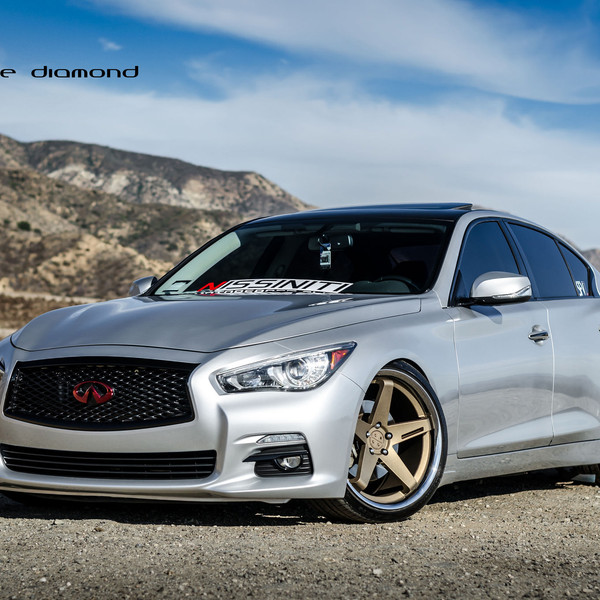 Height Hater - Stanced Infiniti Q50 - Photo by Black Diamond