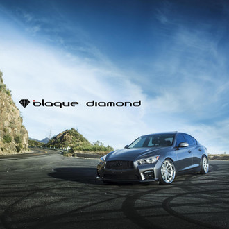 Aftermarket Blacked Out Grille on Gray Infiniti Q50 - Photo by Blaque Diamond