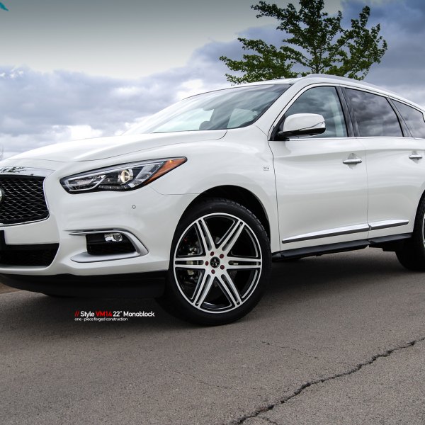 White Infiniti QX60 with Aftermarket Headlights - Photo by Vellano