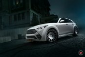 Fully Loaded Infiniti QX70 With a Wide Body Kit and Vossen Rims