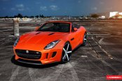 Stunning Orange Jaguar F-Type R Enhanced With Vossen Wheels
