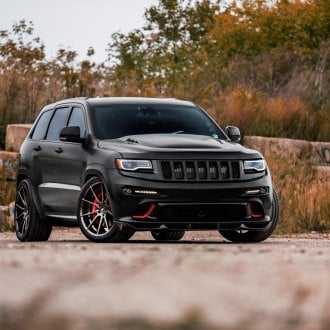 Red Grand Cherokee SRT8 on Gold Forged Rims by Avant Garde — CARiD.com ...