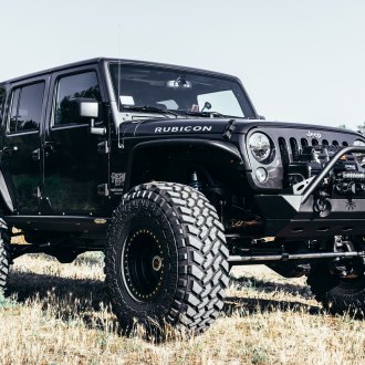 Perfect Fitment of Poison Spyder Running Boards on Black Lifted Jeep ...