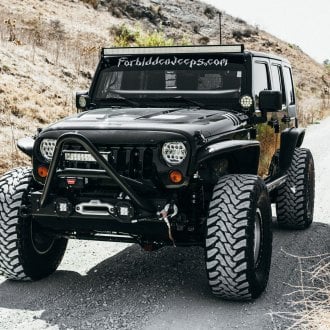 Perfect Fitment of Poison Spyder Running Boards on Black Lifted Jeep ...