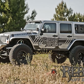 Gray Lifted Jeep Wrangler with Off-Road Front Bumper - Photo by Rebel Off-Road