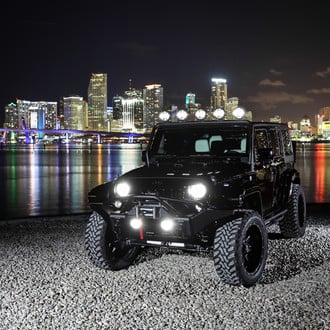 Lifted Jeep Wrangler With Off-road Wheels - Photo by Fuel Off-Road
