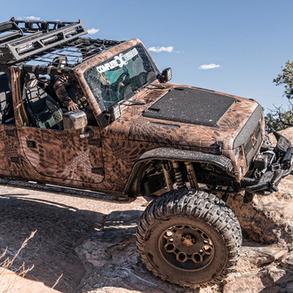 JK Rock Crawler with a Snake Skin Vinyl Wrap - Photo by Dale Martin