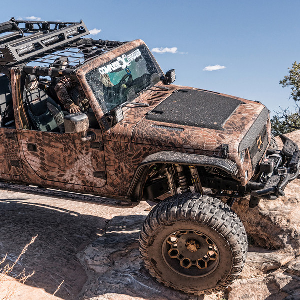 JK Rock Crawler with a Snake Skin Vinyl Wrap - Photo by Dale Martin