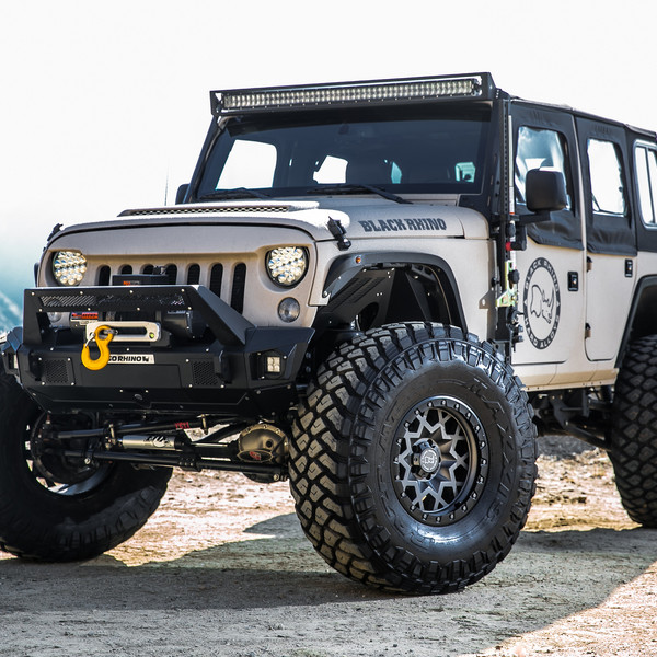Trail Ready JK with Half Doors on Black Rhino Hard Alloys - Photo by Black Rhino