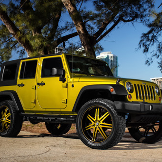 Jeep Wrangler Unlimited on Colormatched Rims - Photo by Exclusive Motoring