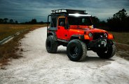 Super Bright Jeep Wrangler TJ on Rotiform Off-road Wheels