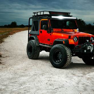 Super Bright Jeep Wrangler TJ on Rotiform Off-road Wheels